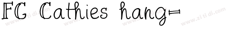 FG Cathies hang字体转换